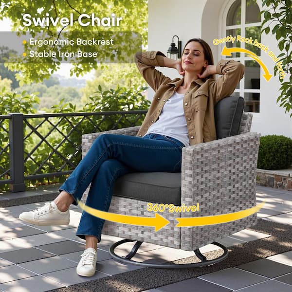 HOOOWOOO Howell 9-Piece Wicker Outdoor Furniture Patio