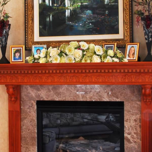 National Tree Company 32.5 in. Rose, Gerbera and Hydrangea Swag in Ivory