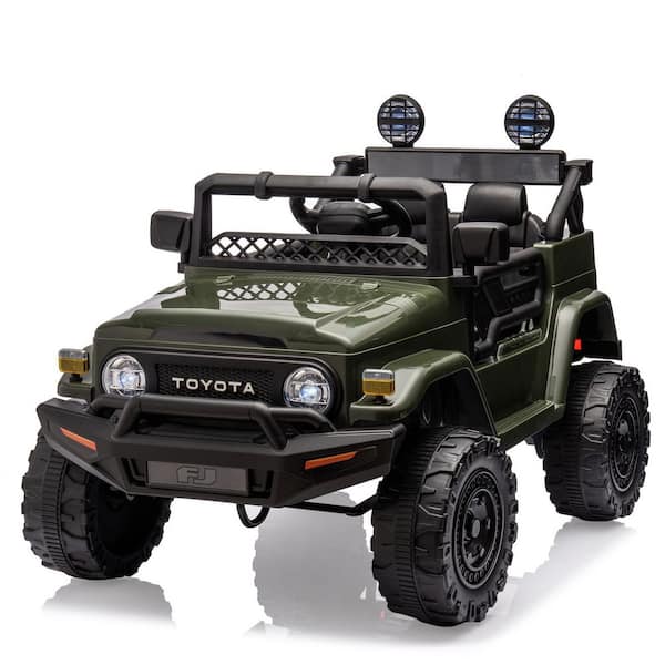 12V Licensed Toyota Ride-On Truck, Electric Car, Parent Remote Control, Eva Tires, USB, Led Lights, Mp3 Music, Black