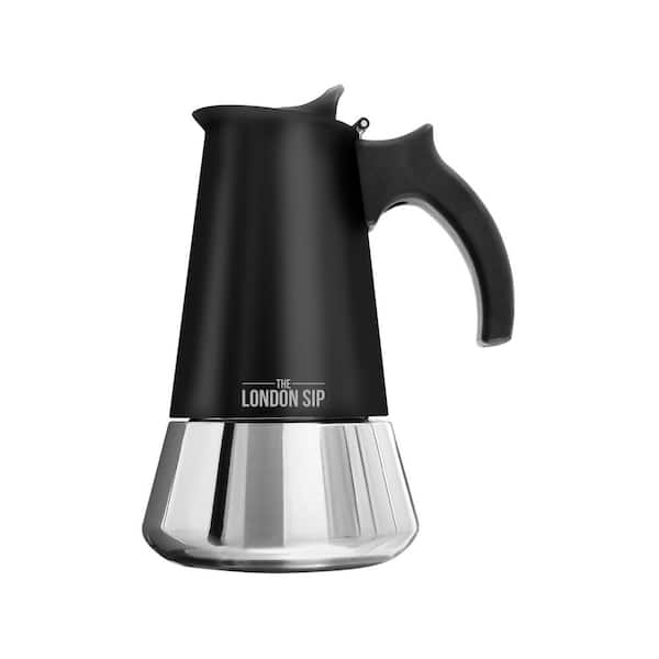 London Sip Stainless Steel Induction Stovetop Espresso Maker - Make Cafe Quality Italian Style Coffee at Home
