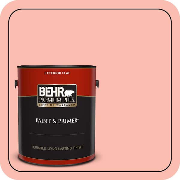BEHR PREMIUM PLUS 1 gal. #190C-3 Sweet Nectar Flat Exterior Paint & Primer