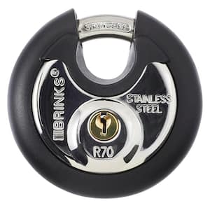 Commercial 70 mm Discus Padlock with Stainless Steel Shackle (4-Pack)