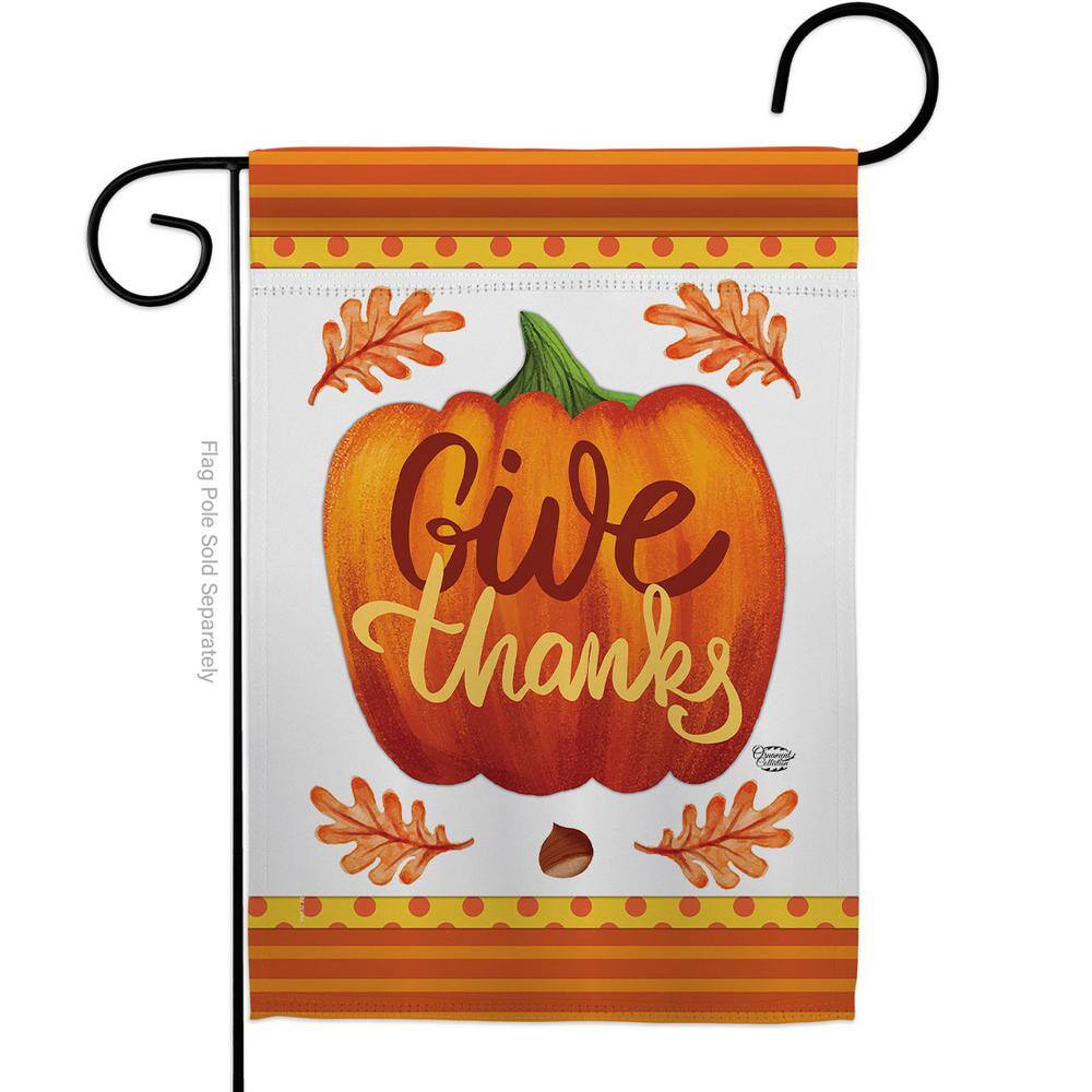 13 in. x 18.5 in. Pumpkin Give Thanks Garden Flag Double-Sided Fall Decorative Vertical Flags price history on PriceWatchPro