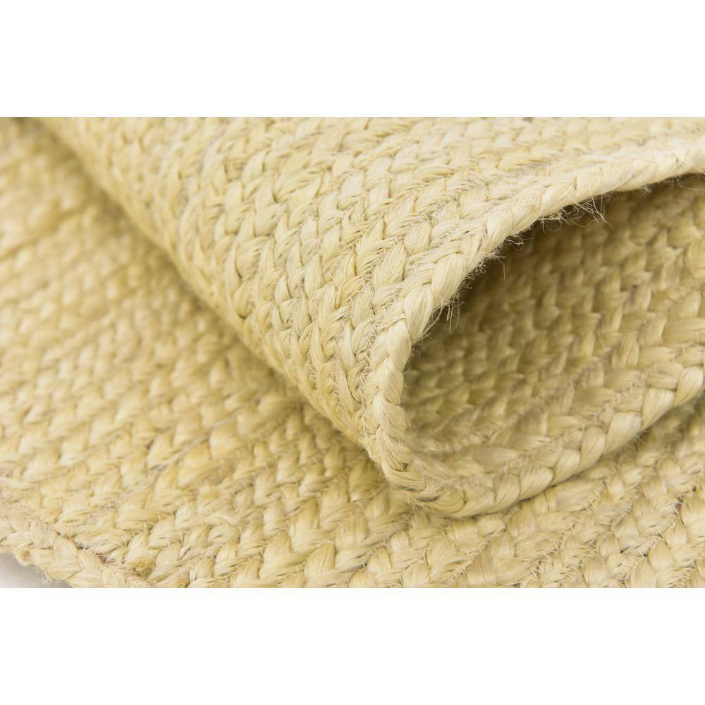 Handmade White Braided Jute Indoor Rug, Easy Care and Stain-resistant