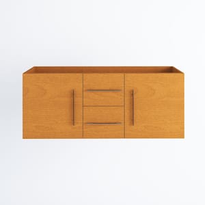 Napa 60 W x 18 D x 20-5/8 H Double Sink Bathroom Vanity Wall Mounted in Pacific Maple - Cabinet Only