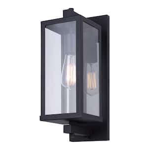 Kellan Black Outdoor Hardwired Wall Sconce with No Bulb Included