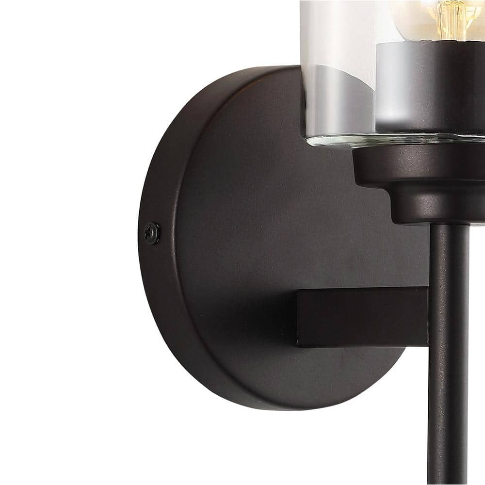 Juno 13" Oil-Rubbed Bronze LED Wall Sconce with Clear Cylinder