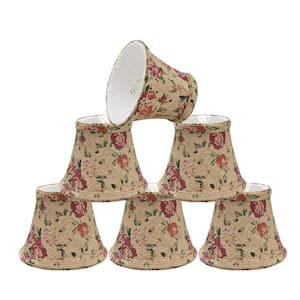 5 in. x 4 in. Floral Print Bell Lamp Shade (6-Pack)