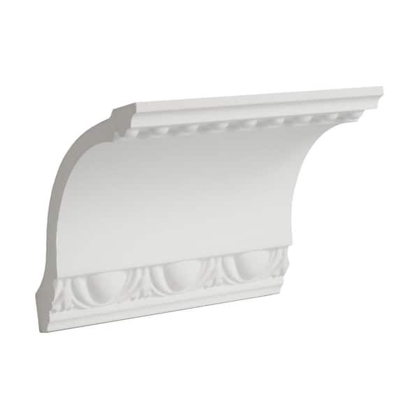 American Pro Decor 5-1/4 in. x 4-1/4 in. x 6 in. Long Polyurethane Egg and Dart with Dots Crown Moulding Sample