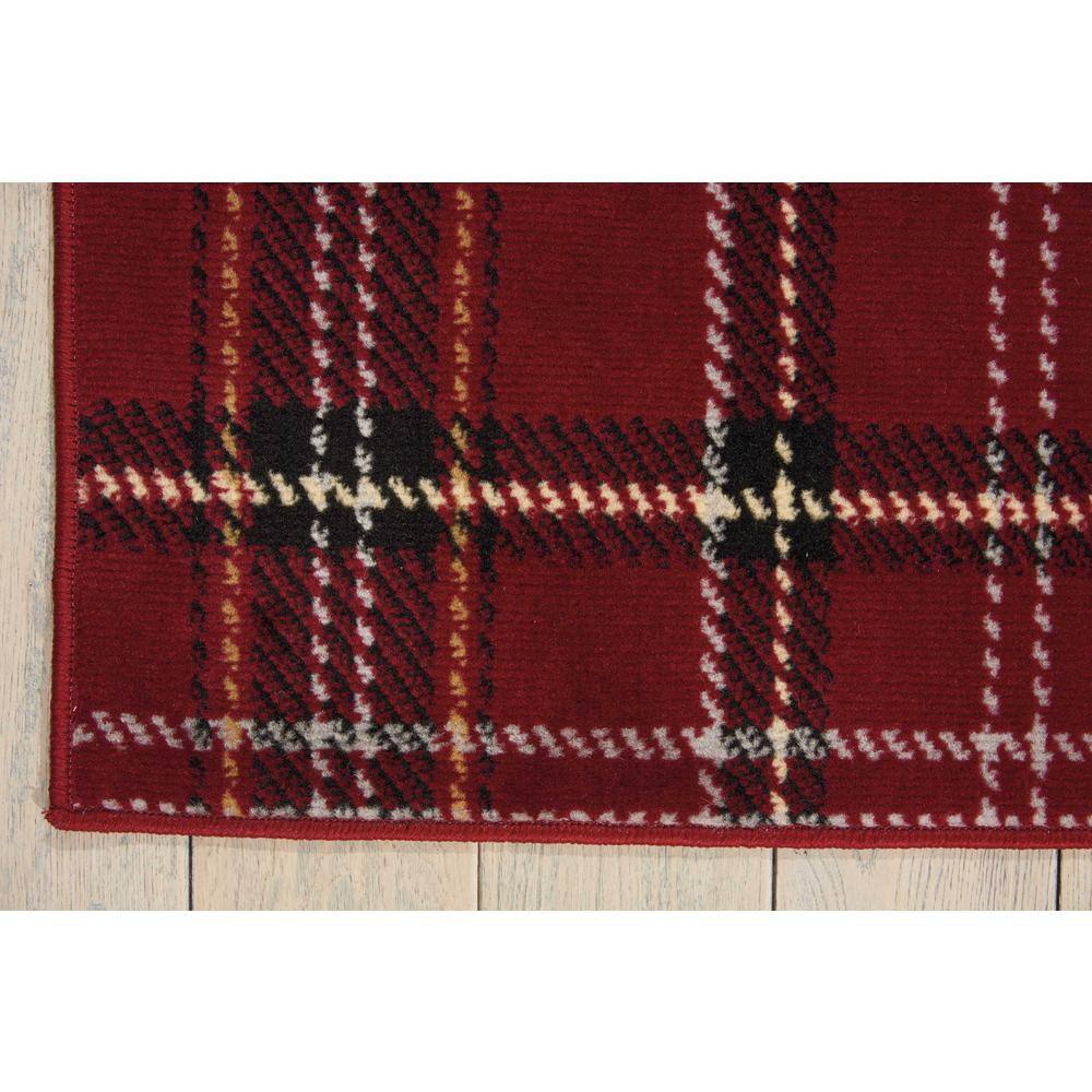 Red Plaid 5' x 7' Synthetic Area Rug