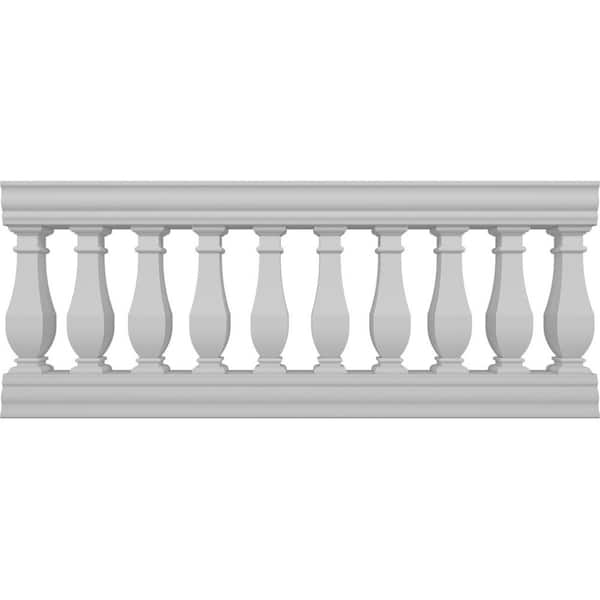 Ekena Millwork Fiberthane Arcadian Balustrade 60 in. L x 32 in. H Fiberglass Railing Kit