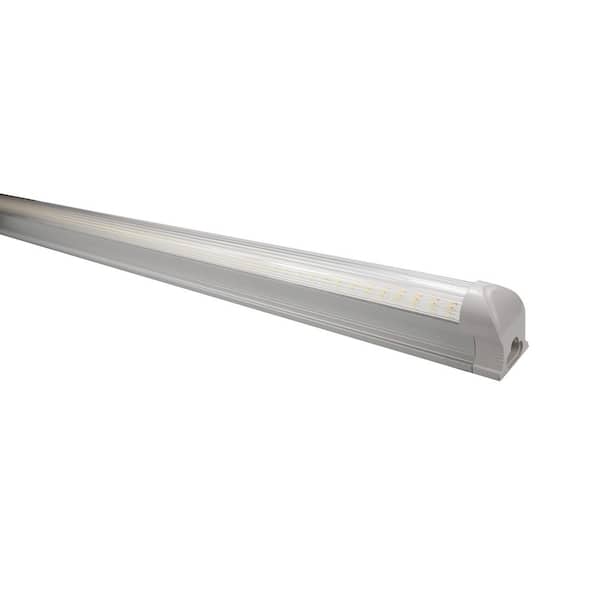 4ft. Integrated White LED Strip Shop Linear Garage Light Watt Select 12-24W CCT 3000-6500K 3120 Lumens Strip Lens 5-Pack