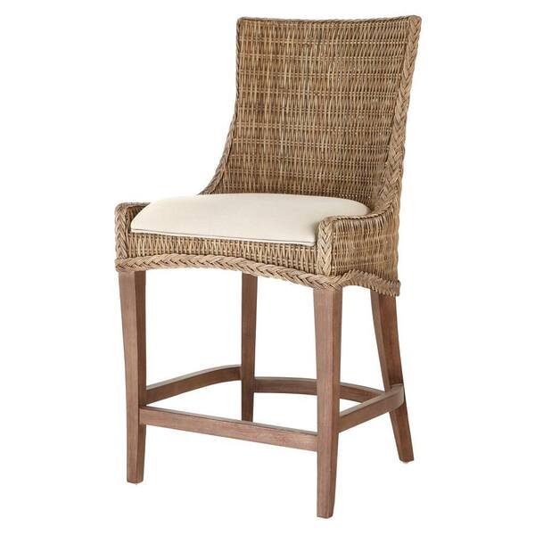 Orient Express Furniture Genie 42 In Grey Kubu Wicker Counter Stool Set Of 2 9940700100 The Home Depot Grey Kubu Wicker Counter Stool Set, Orient Express Furniture Bar Stools