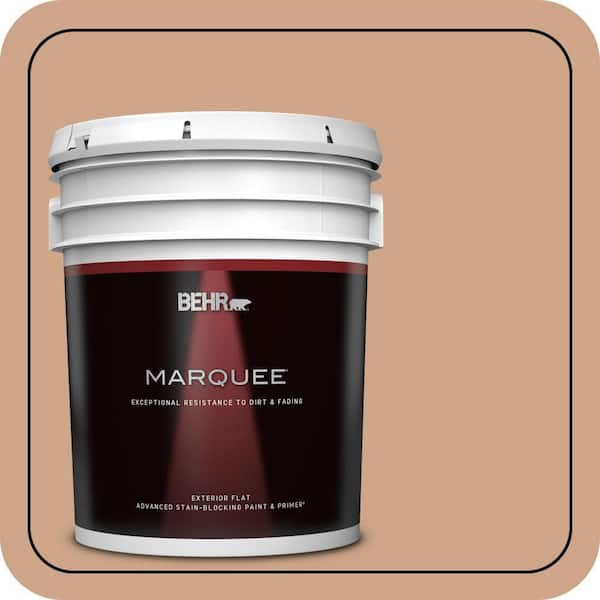BEHR MARQUEE 5 gal. #PMD-76 Sienna Buff Flat Exterior Paint & Primer