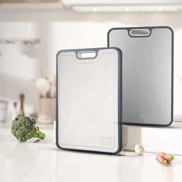 Large Size 16 in. x 11 in. Rectangular Titanium Cutting Board with Double Sided Design and Esay to Clean for Kitchen