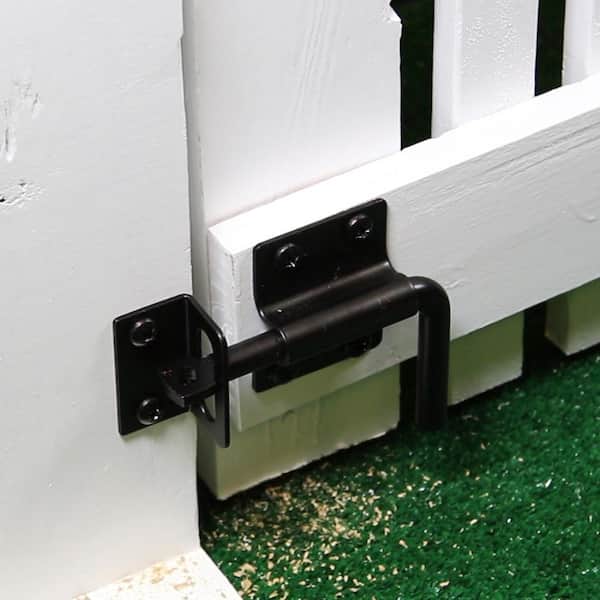 5 in. Black Heavy-Duty Gate Slide Bolt Latch