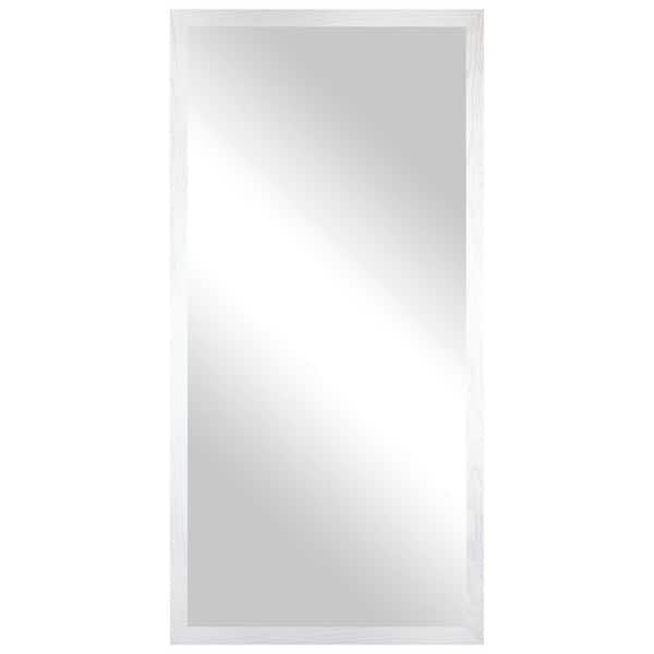 Large 2 in. Frame ( 30 in. W x 65 in. H ) Wooden White Rectangle Wall Mirror
