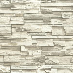 Natural Stacked Stone Peel and Stick Wallpaper (Covers 28.18 sq. ft.)