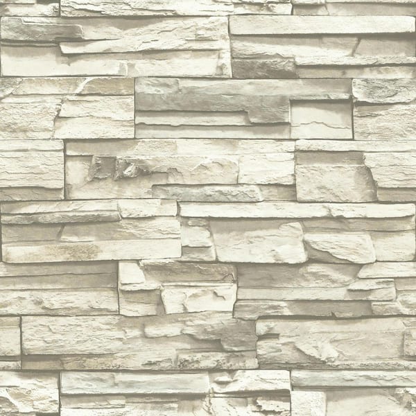 RoomMates Natural Stacked Stone Peel and Stick Wallpaper (Covers 28.18 sq. ft.)