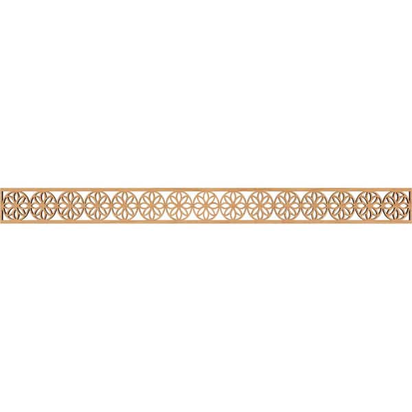 Ekena Millwork Blume Fretwork 0.375 in. D x 46.375 in. W x 4 in. L Maple Wood Panel Moulding