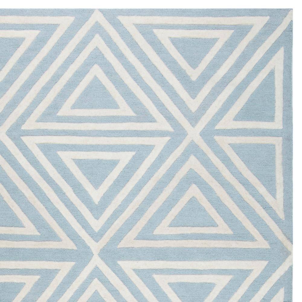 Handmade Blue Wool 8' x 10' Tufted Kids Rug