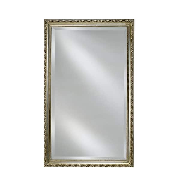Afina Single Door 16 in. x 22 in. Recessed Medicine Cabinet Basix Antique Silver