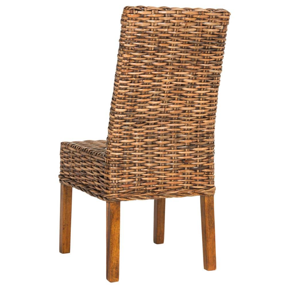 Sanibel High Back Brown Wood and Cane Side Chair