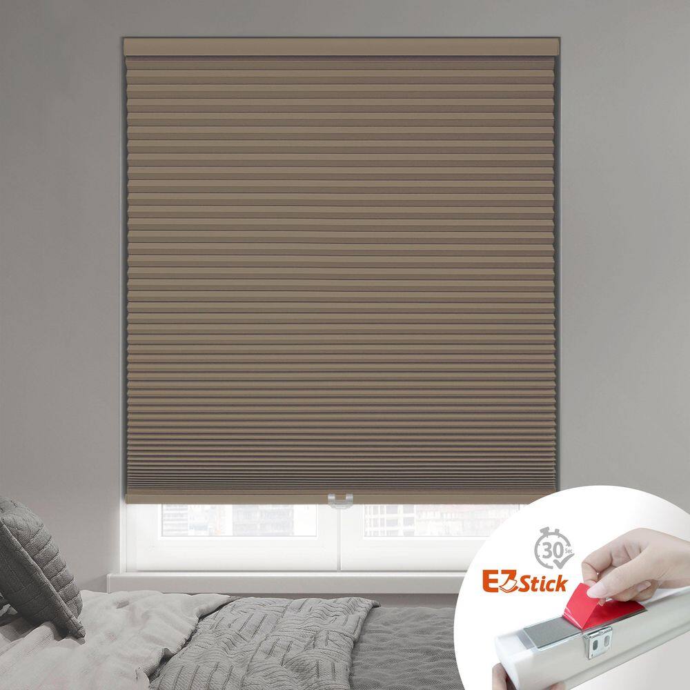 Latte Cordless Blackout EZ Stick No Tools No Drill Eco Polyester Cellular Shades-23.5 in. W x 48 in. L price history on PriceWatchPro