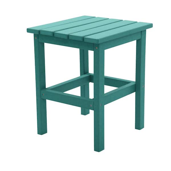 Durogreen Icon Aruba Square Plastic Outdoor Side Table Sst1515ar The Home Depot - Plastic Patio End Tables