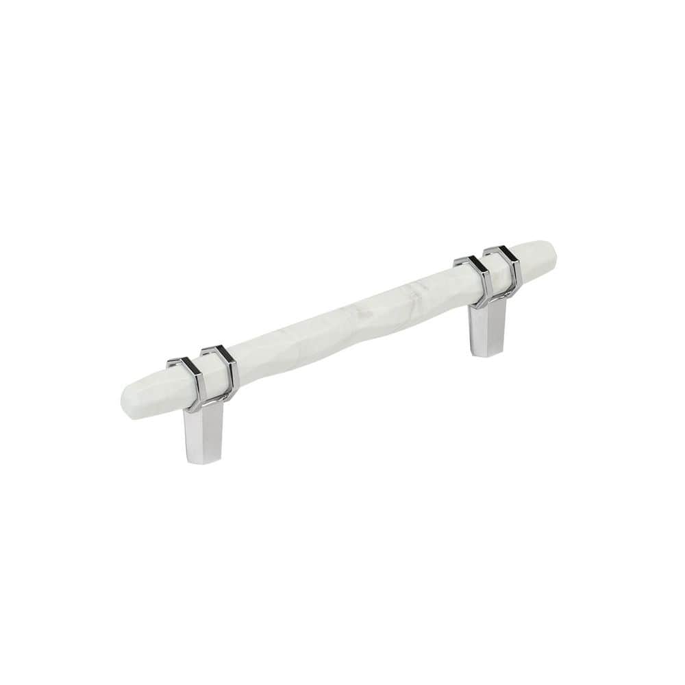 Carrione 5-1/16 in. (128mm) Center-to-Center Marble White/Polished Chrome Bar Cabinet Pull price history on PriceWatchPro