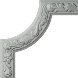 10 in. x 7/8 in. x 10 in. Urethane Sussex Floral Panel Moulding Corner (Matches Moulding PML02X00SU)