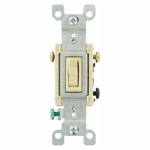 15 Amp 3-Way Toggle Switch, Ivory (6-Pack)