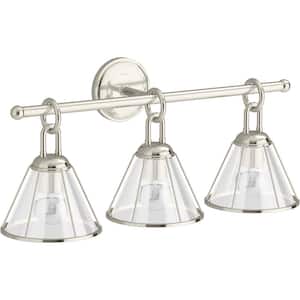 Terret 3-Light Polished Nickel Wall Sconce