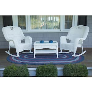 Milan Evening Sky 5 ft. x 8 ft. Oval Indoor/Outdoor Braided Area Rug