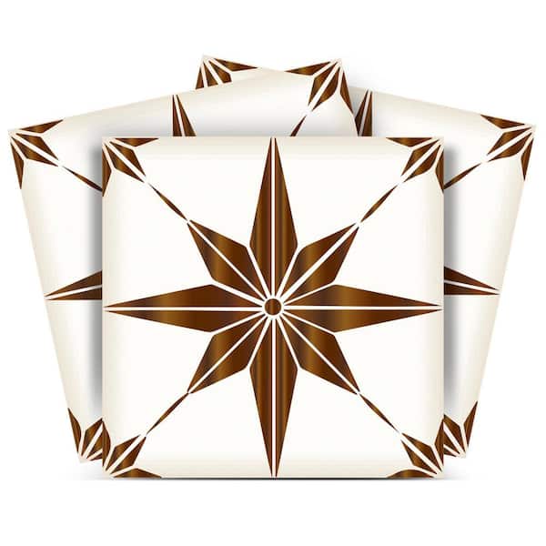 MI ALMA Golden Brown B67 6 in. x 6 in. Vinyl Peel and Stick Tile (24 Tiles, 6 sq.ft./Pack)