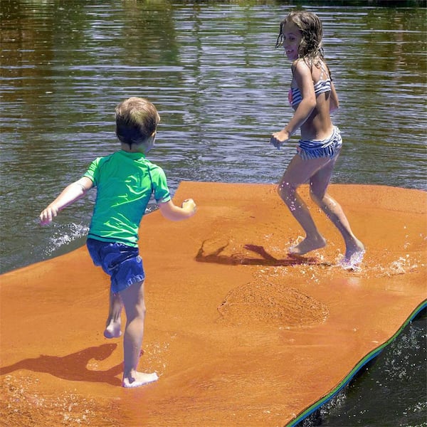 Gymax 12' x 6' Floating Water Pad Mat 3-Layer Foam Floating Island