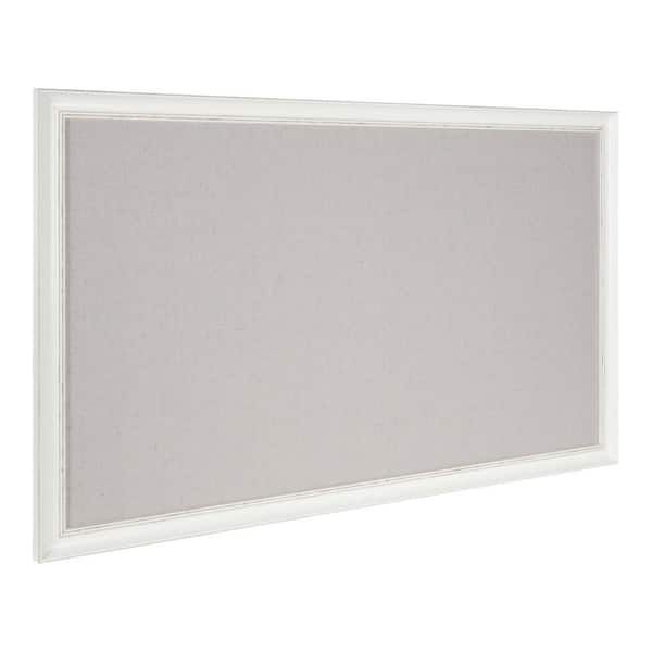 Kate and Laurel Macon White Fabric Pinboard Memo Board 217408 - The ...