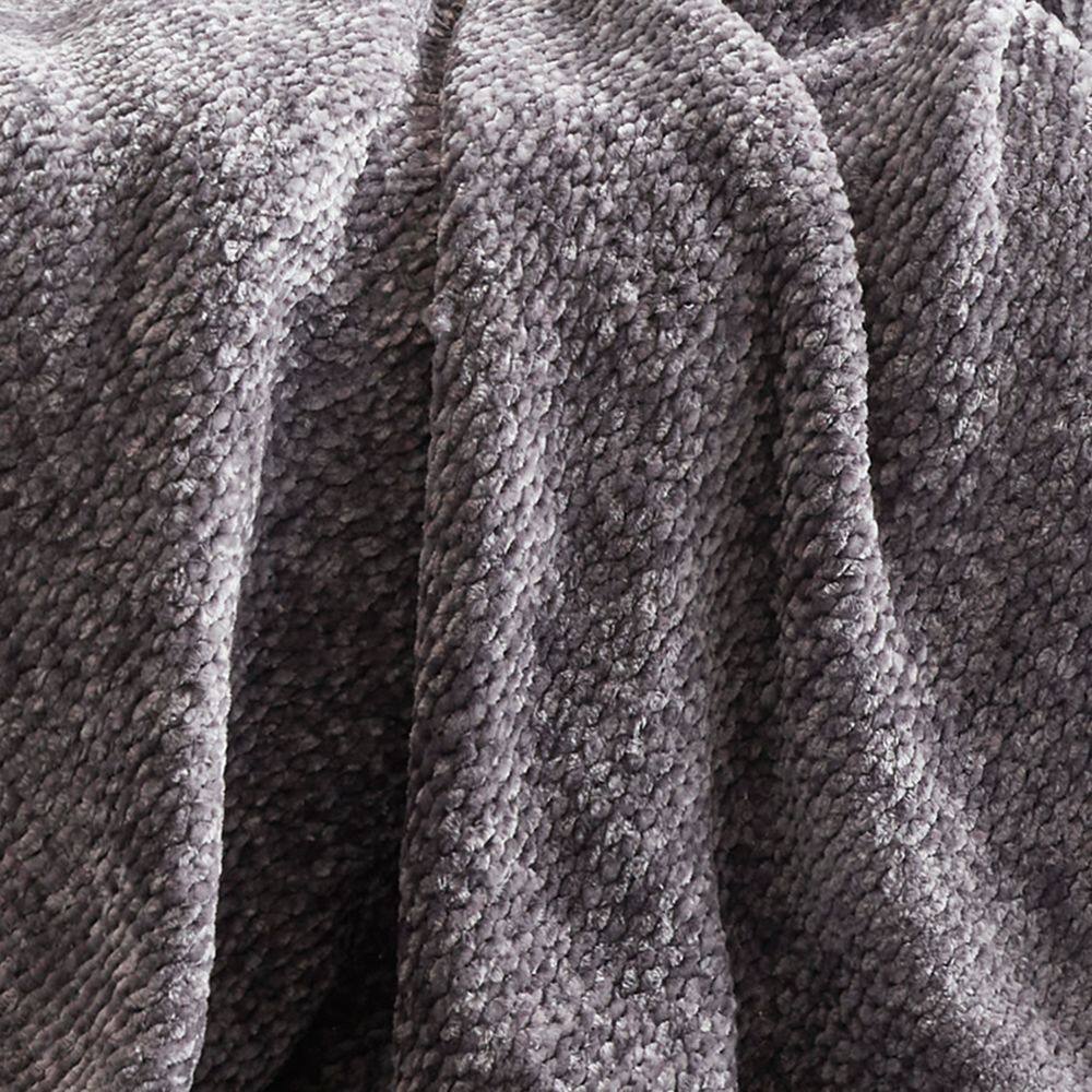 Lavender Knitted Chenille Queen Throw Blanket