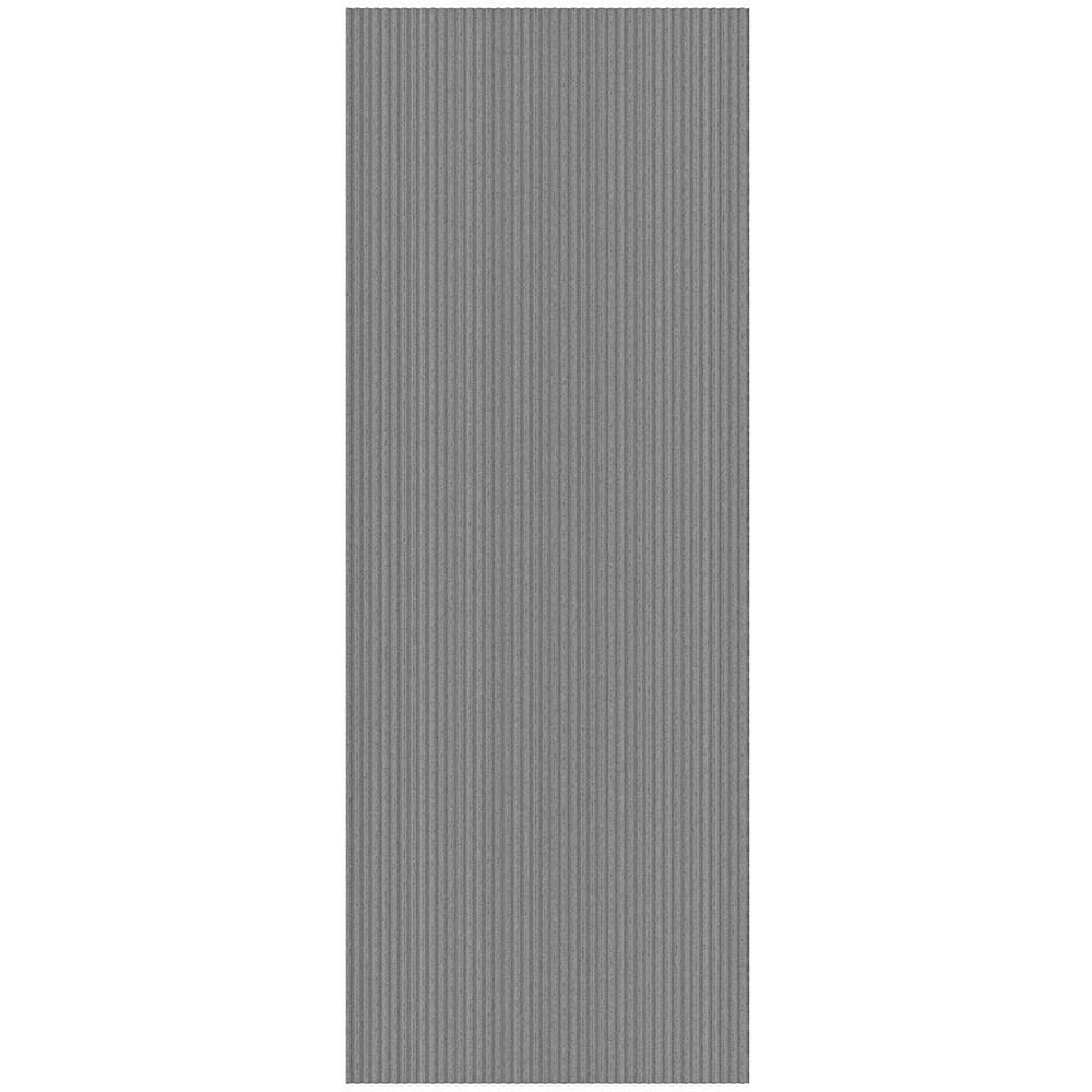 Ribbed Non-Slip Rubberback Indoor/Outdoor Long Hallway Runner Rug 2 ft. 7 in. x 11 ft., Gray Polyester Garage Flooring price history on PriceWatchPro
