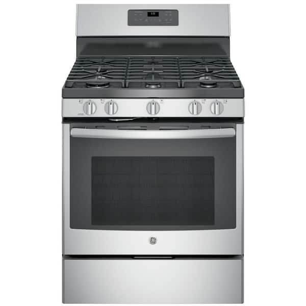 GE 30 in. 5.0 cu. ft. Gas Range with Self-Cleaning Oven in Stainless Steel