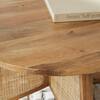 Home Decorators Collection Lisbon 34 in. Natural Round Cane Rattan & Mango Wood Coffee Table TTE-10638