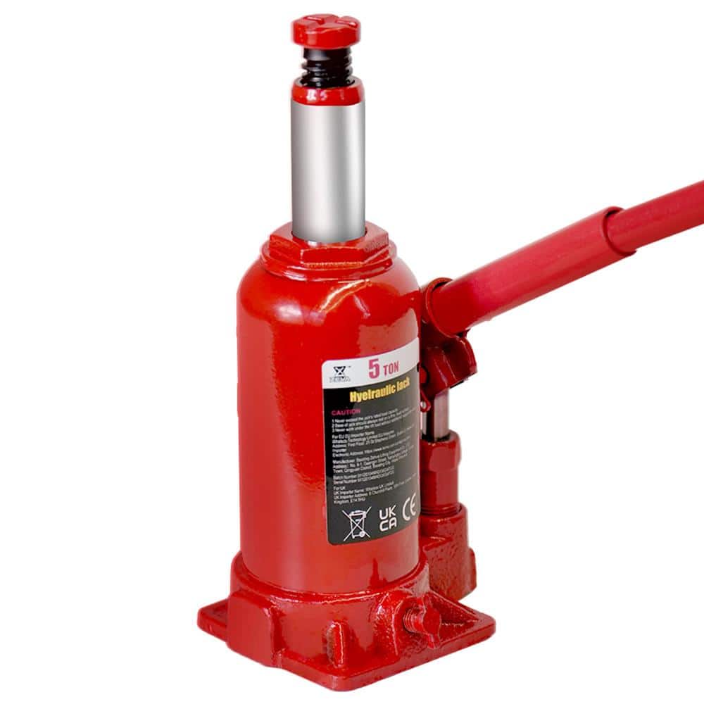 5-Ton Hydraulic Bottle Jack with Adjustable Screw Top, Extended Joystick, Safe Bypass Valve price history on PriceWatchPro