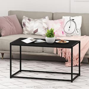 Camnus Modern Living 30 in. Black Medium Rectangle Wood Coffee Table