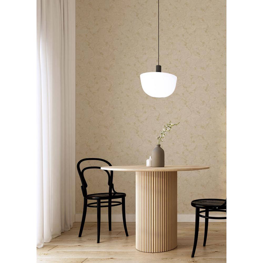 Mahina Gold Floral Vine Non-Woven Wallpaper Roll