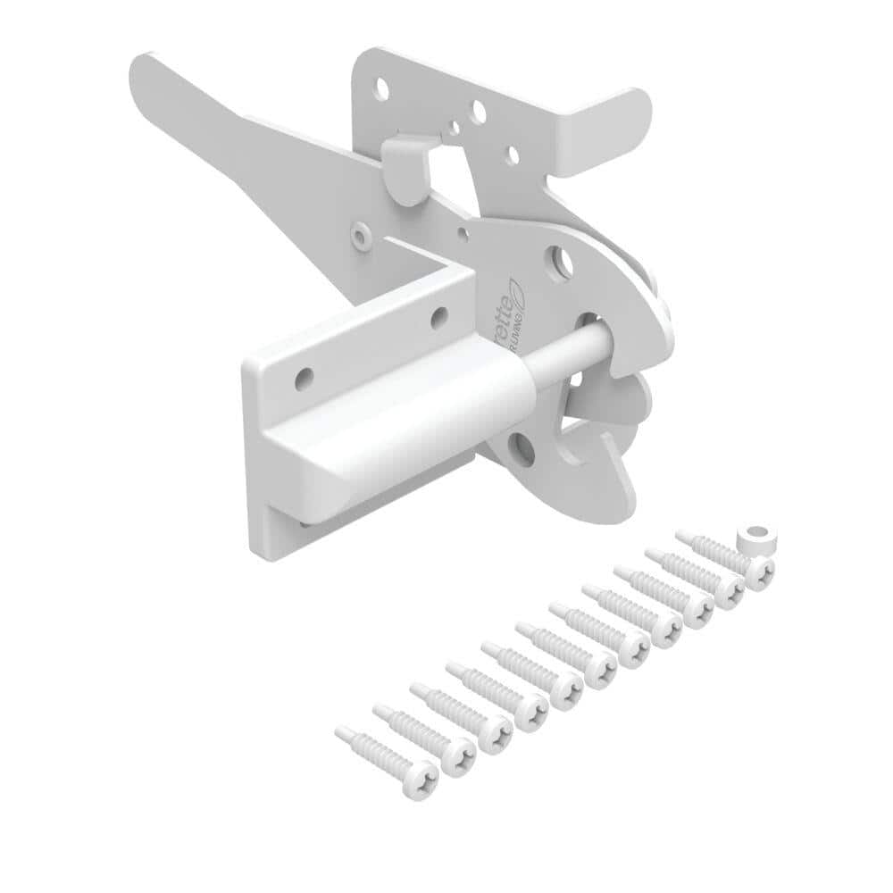 Heavy-Duty White Electronic Gravity Latch Gate