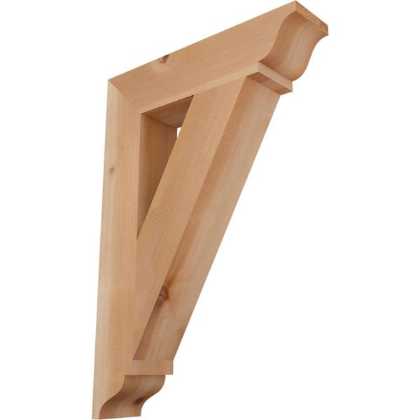 Ekena Millwork 3.5 in. x 26 in. x 18 in. Western Red Cedar Traditional Smooth Bracket
