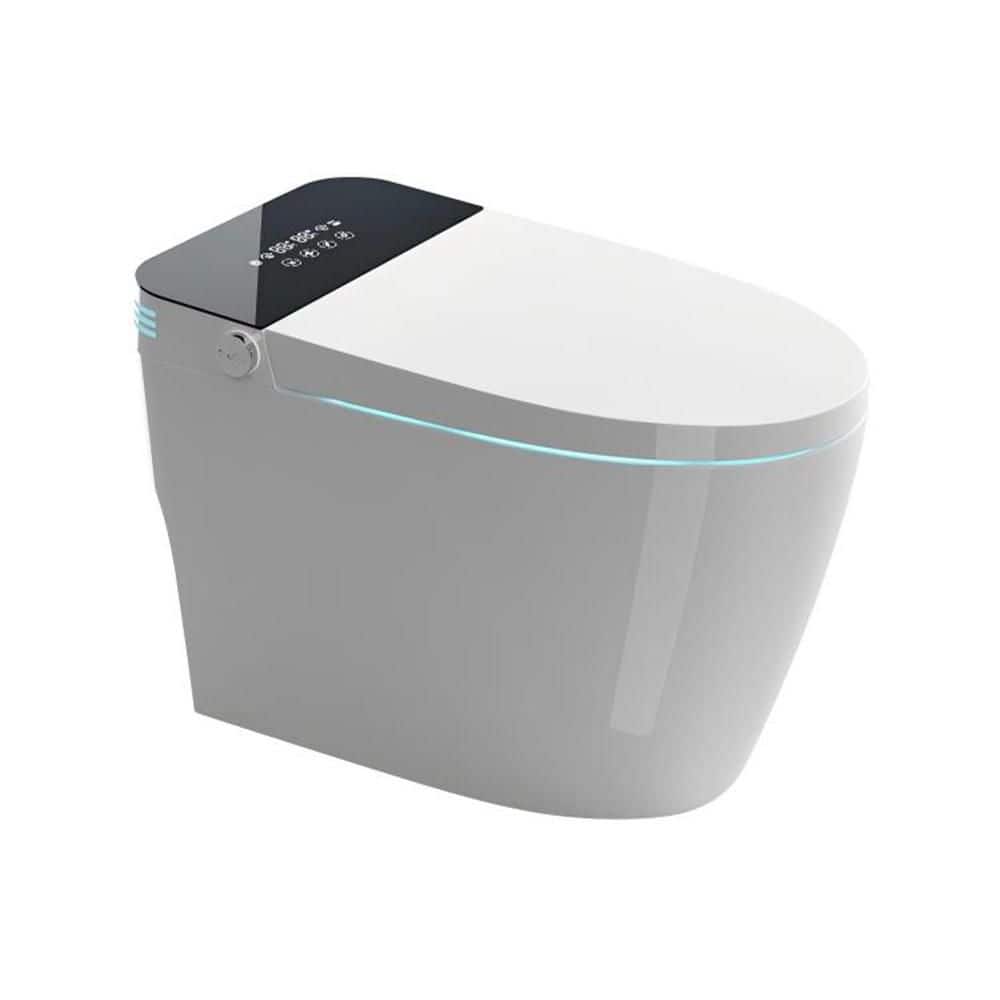 Tankless Bidet Toilet 1.1 GPF in White/Black with Heated Seat, Auto Open/Close, Warm Water Dry, Night Light price history on PriceWatchPro