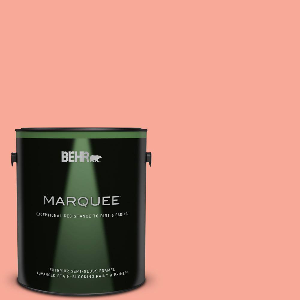 BEHR MARQUEE 1 gal. #190B-4 Duchess Rose Semi-Gloss Enamel Exterior Paint &  Primer 545401 - The Home Depot