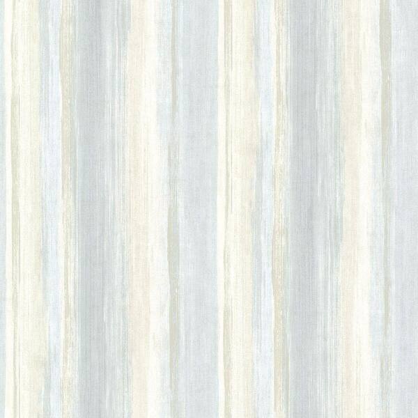 Chesapeake Sebago Blue Dry Brush Stripe Wallpaper