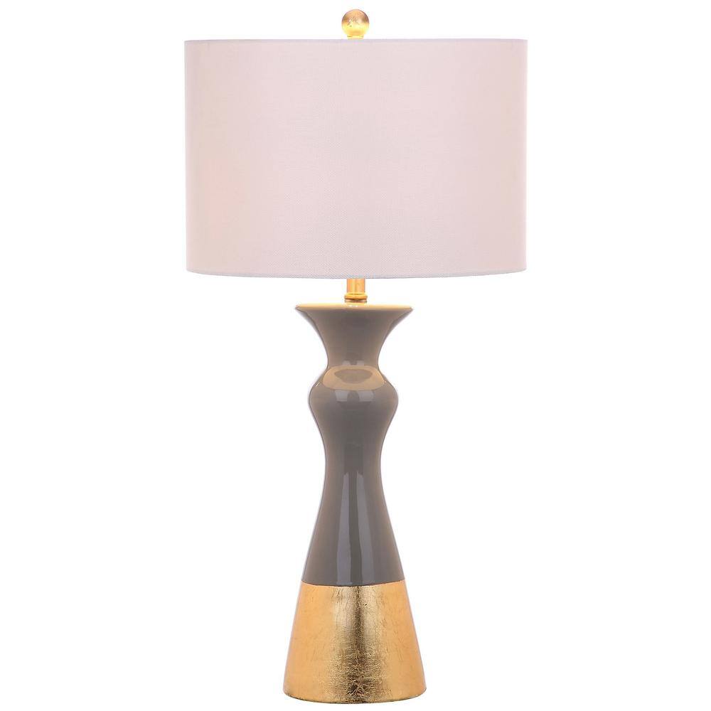 Milan Inspired Grey & Gold Ceramic 30.5" Table Lamp Set